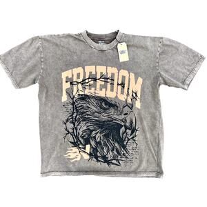 NWT Nothin 2 Prov Freedom tan stonewashed t-shirt size M